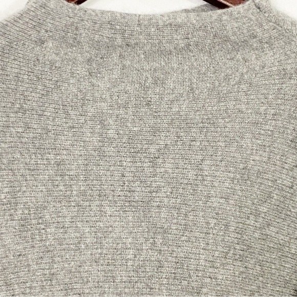 GENTLE HERD Slouchy Knitted Cashmere Tunic Mock Sweater Button Sleeve - Picture 7 of 10